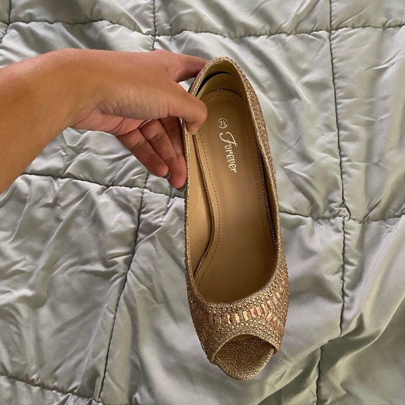 rose gold sparkly heels - Picture 3 of 11